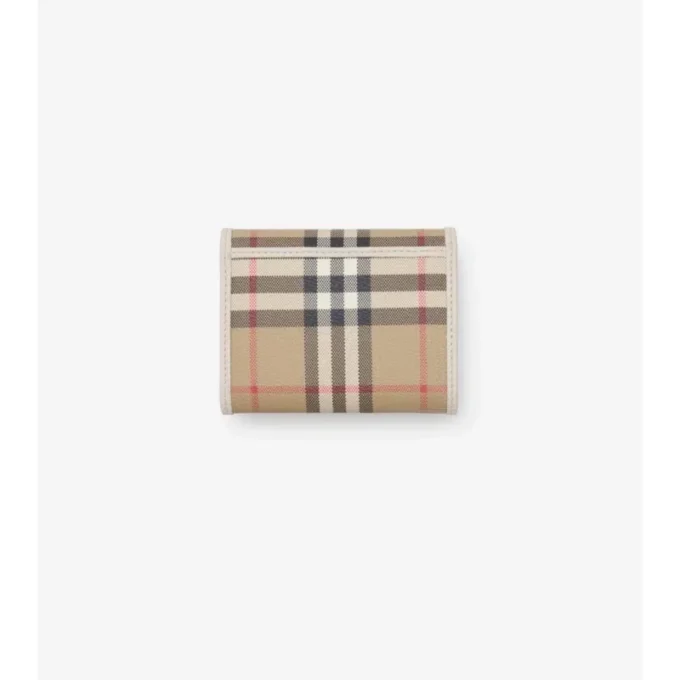 Kleine Brieftasche mit Karomuster