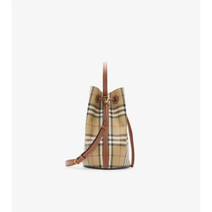 Kleine Bucket Bag mit Karomuster