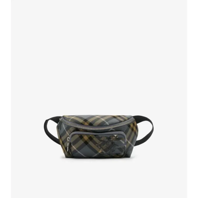 Kleine Gürteltasche mit Karomuster