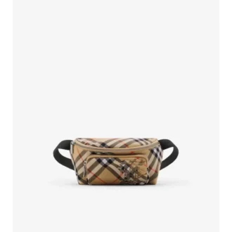 Kleine Gürteltasche mit Karomuster