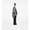 Kontrastkariertes Cape aus Woll-Kaschmir-Jacquard
