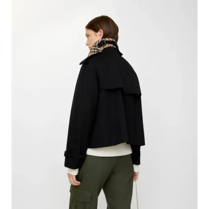 Kurze Gabardine-Mayfair-Trenchjacke
