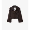 Kurze Gabardine-Trenchcoat-Jacke