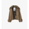 Kurze Gabardine-Trenchcoat-Jacke