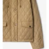 Kurze, gesteppte Nylon-Kapuzenjacke
