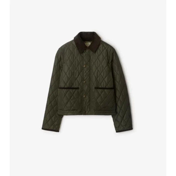Kurze, gesteppte Nylonjacke