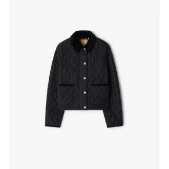 Kurze, gesteppte Nylonjacke