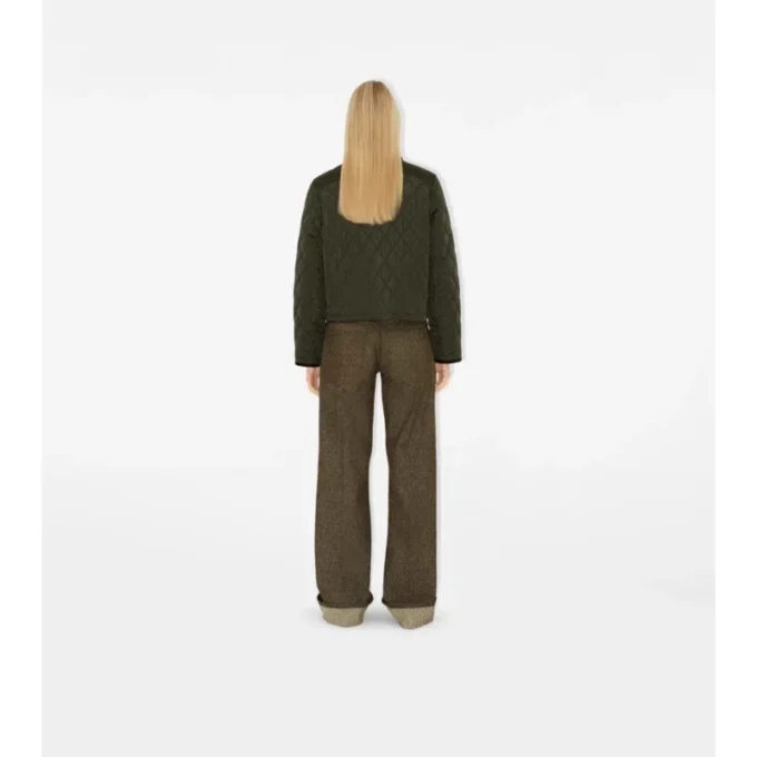 Kurze, gesteppte Nylonjacke