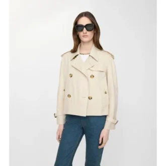Kurze Mayfair-Trenchjacke aus Tropical Gabardine
