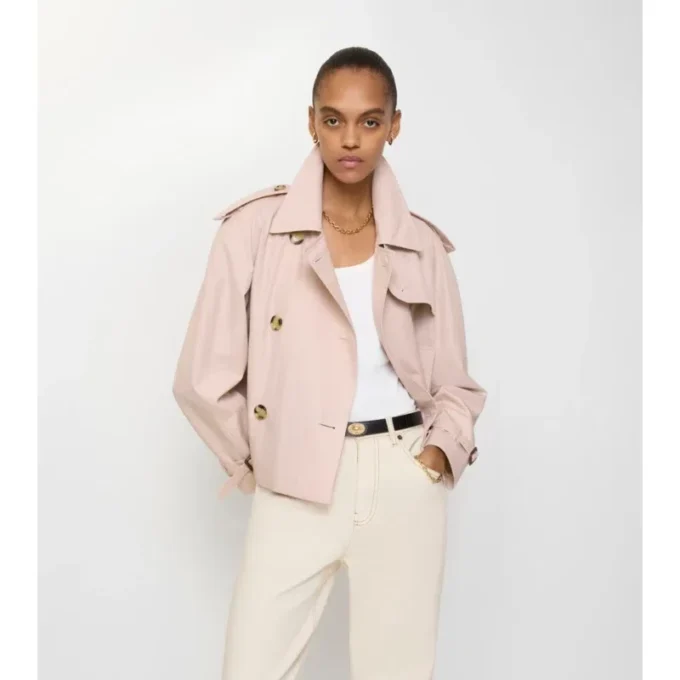 Kurze Mayfair-Trenchjacke aus Tropical Gabardine