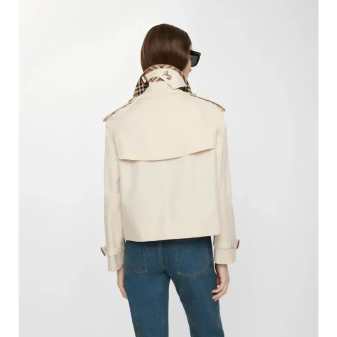 Kurze Mayfair-Trenchjacke aus Tropical Gabardine