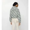Kurze, wendbare Jacke mit Karomuster