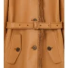 Kurzer Car Coat aus Leder mit Fransen
