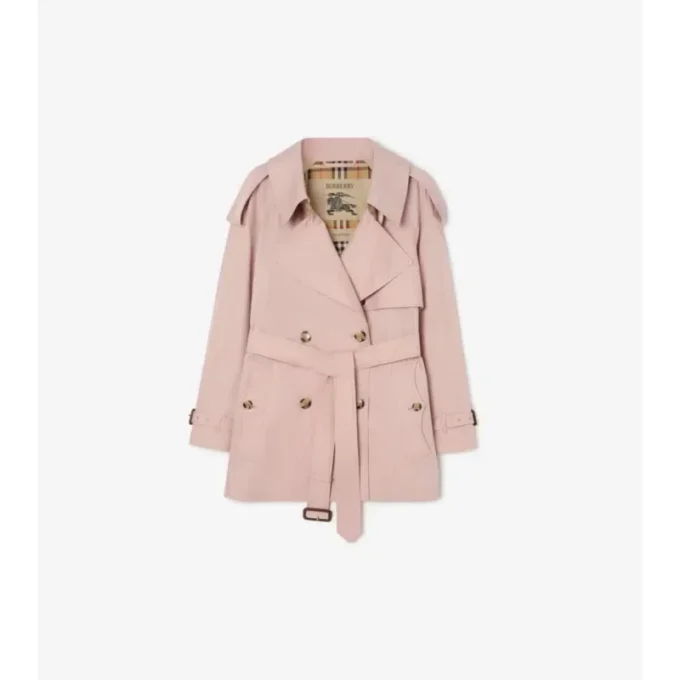 Kurzer Fitzrovia-Trench Coat aus Tropical Gabardine