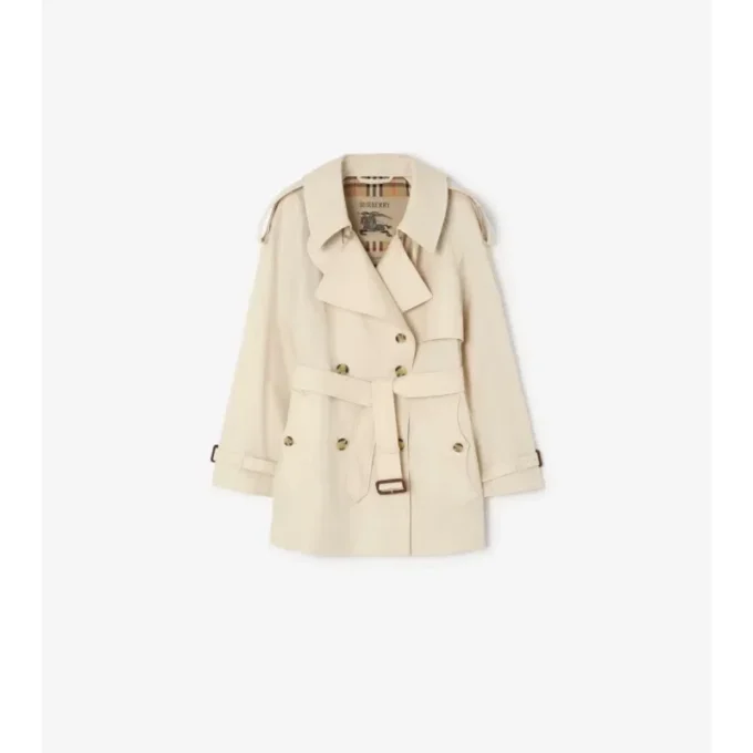 Kurzer Fitzrovia-Trench Coat aus Tropical Gabardine