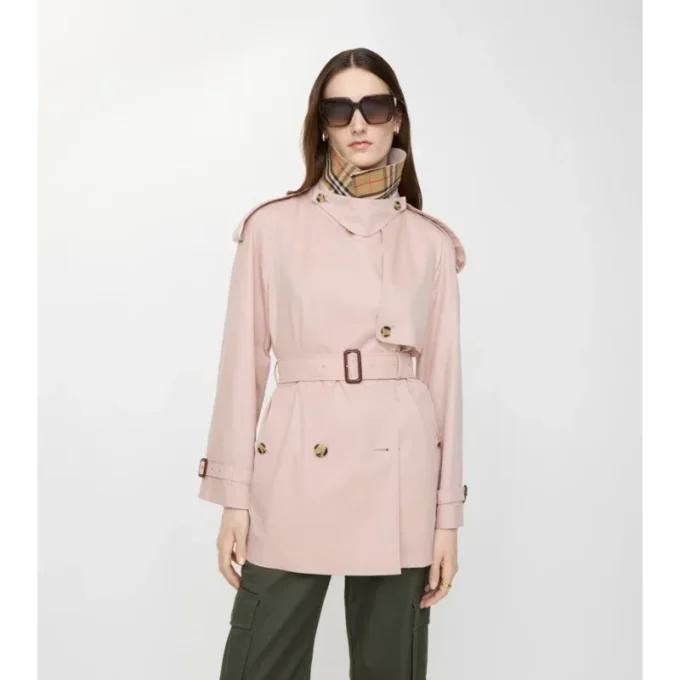 Kurzer Fitzrovia-Trench Coat aus Tropical Gabardine