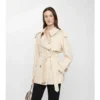 Kurzer Fitzrovia-Trench Coat aus Tropical Gabardine