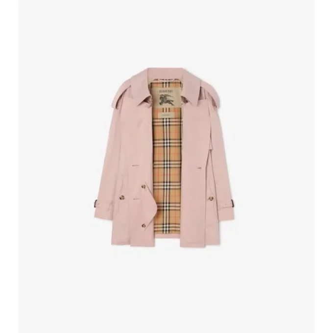 Kurzer Fitzrovia-Trench Coat aus Tropical Gabardine