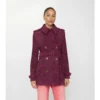 Kurzer Foxfield-Trench Coat aus Wildleder mit Paisley-Muster