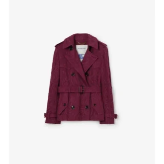 Kurzer Foxfield-Trenchcoat aus Paisley-Spitze