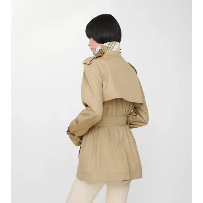 Kurzer, leichter Belgravia-Trench Coat aus Baumwolle 