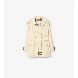 Kurzer, leichter Fitzrovia-Trench Coat aus Baumwolle