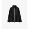 Kurzer Nylon-Parka mit Karomuster