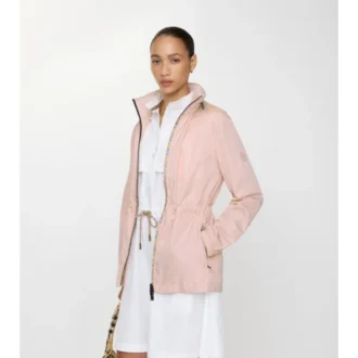 Kurzer Nylon-Parka mit Karomuster