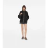 Kurzer Nylon-Parka mit Karomuster