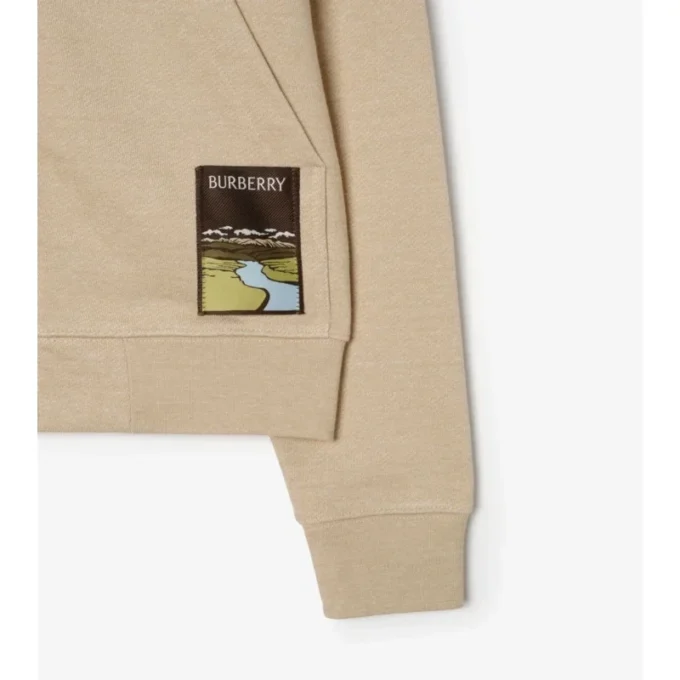 Landscape Label Baumwoll-Kapuzenpullover mit Reißverschluss