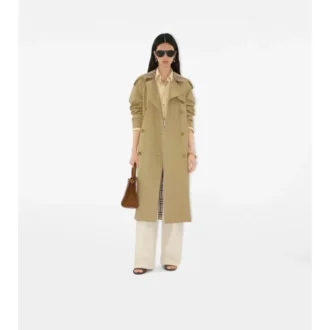 Langer Castleford-Trench Coat mit Karokragen