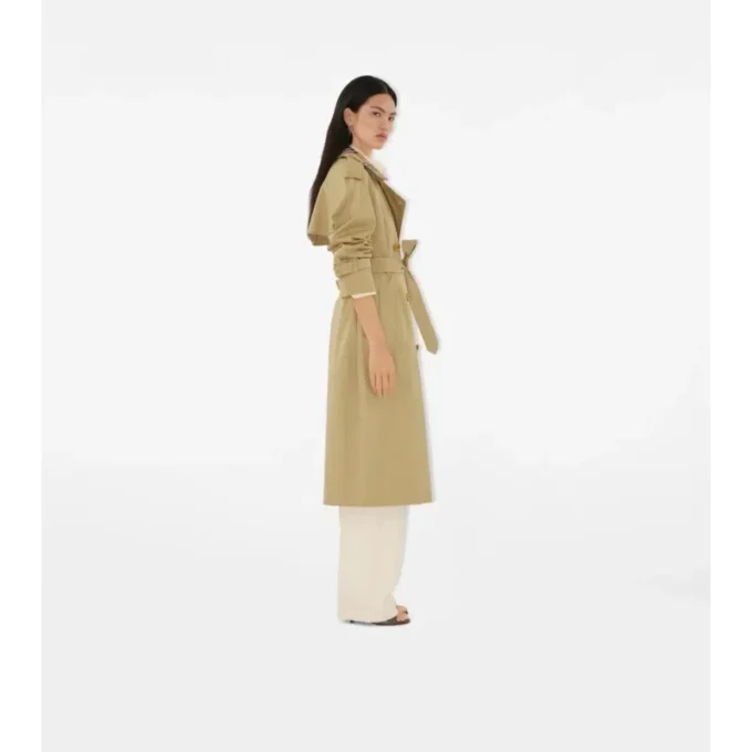 Langer Castleford-Trench Coat mit Karokragen
