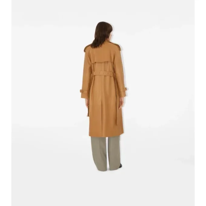 Langer Castleford-Trenchcoat aus Leder
