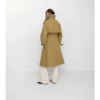 Langer Fitzrovia-Trench Coat aus Canvas mit wärmendem Futter
