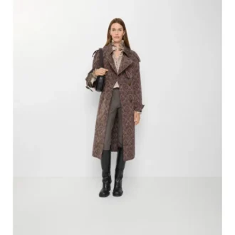 Langer Fitzrovia-Trench Coat aus Viskosemischung im Barockstil