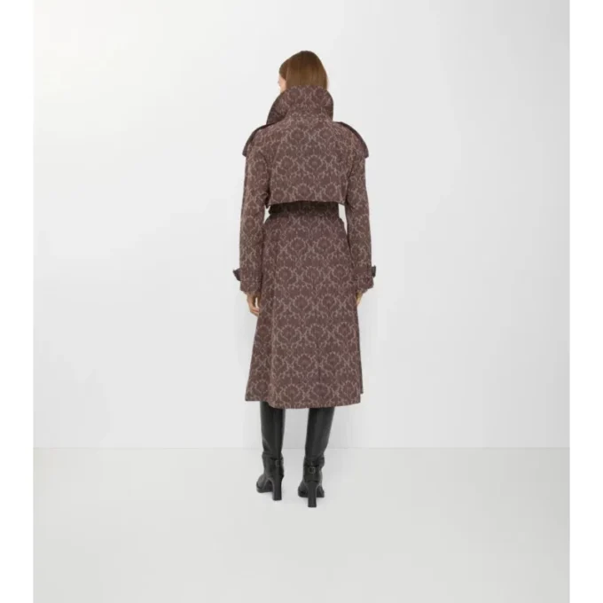 Langer Fitzrovia-Trench Coat aus Viskosemischung im Barockstil