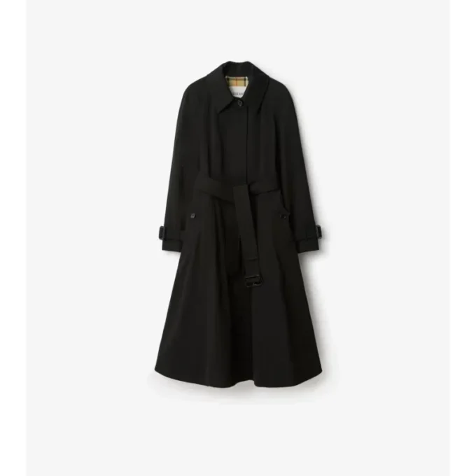 Langer Gabardine-Car Coat „Ellingham Fit-And-Flare“