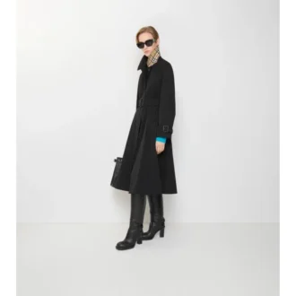 Langer Gabardine-Car Coat „Ellingham Fit-And-Flare“