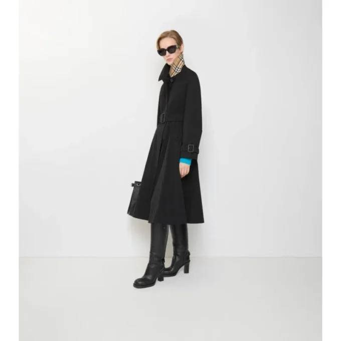 Langer Gabardine-Car Coat „Ellingham Fit-And-Flare“