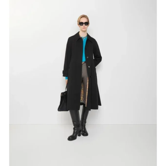 Langer Gabardine-Car Coat „Ellingham Fit-And-Flare“
