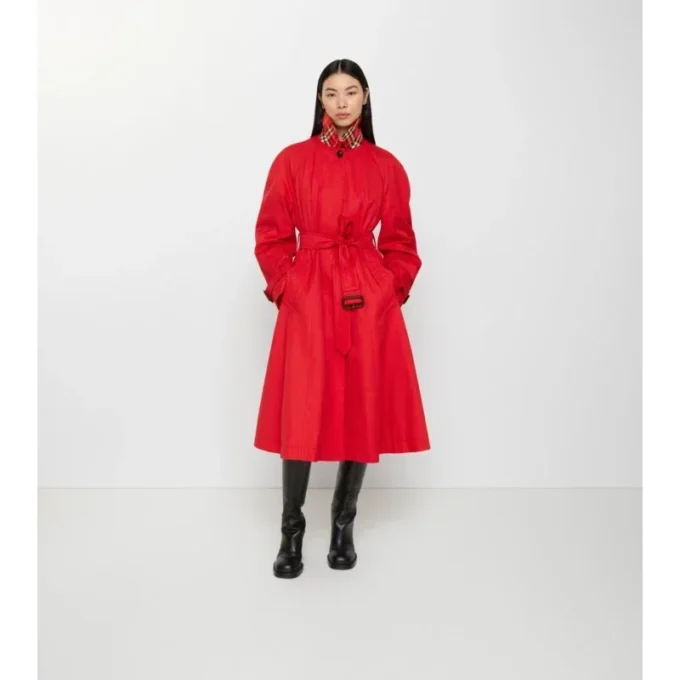 Langer Gabardine-Car Coat „Ellingham Fit-And-Flare“