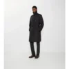 Langer, gefütterter Trench Coat aus Baumwolle und Nylon