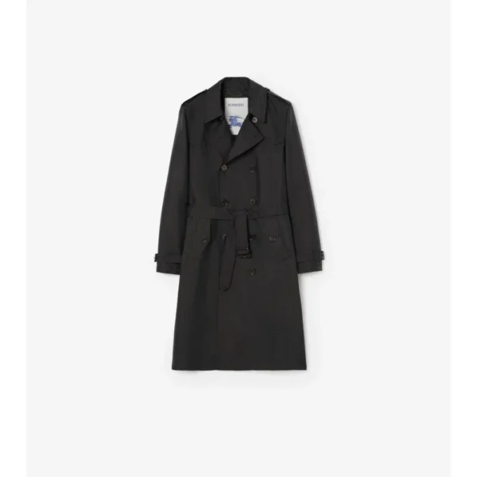 Langer, geometrisch geschnittener Foxfield-Trench Coat aus Nylonmischung