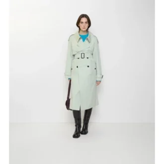 Langer, leichter Fitzrovia-Trench Coat aus Baumwolle