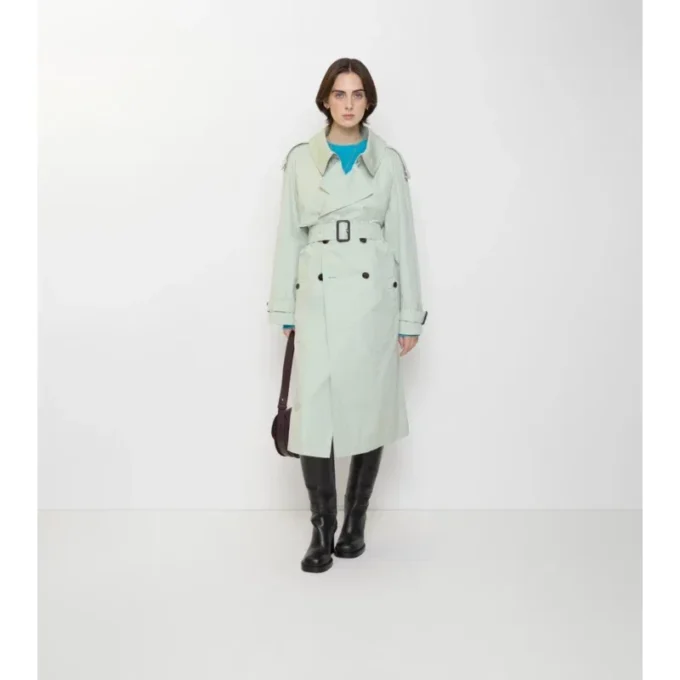 Langer, leichter Fitzrovia-Trench Coat aus Baumwolle