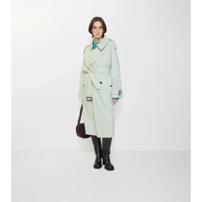 Langer, leichter Fitzrovia-Trench Coat aus Baumwolle