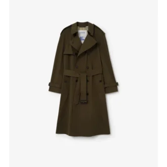 Langer, leichter Trench Coat aus Baumwolle