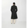 Langer Nylon-Car Coat mit Kapuze