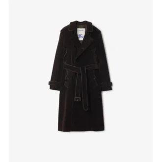 Langer Trench Coat aus Cord