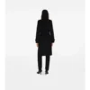Langer Trench Coat aus Gabardine mit Karomuster und Kragen